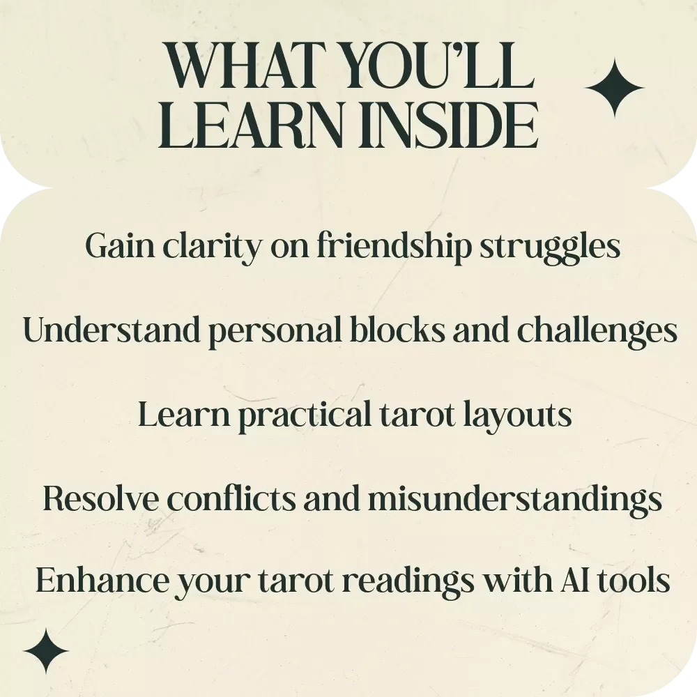 Tarot Spread for Friendship Problems Guide | Tarot for Friendship Issues | eBook Download
