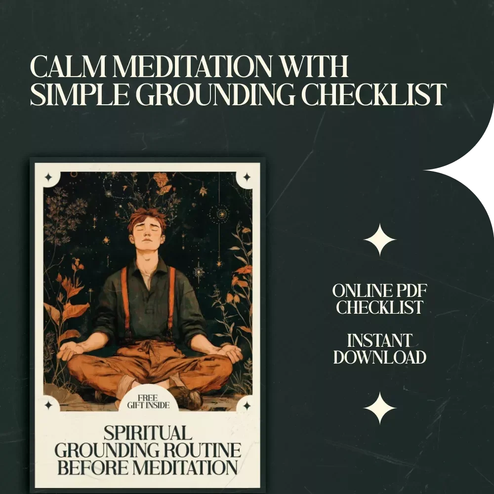 Spiritual Grounding Routine Before Meditation – Digital Checklist for Mindfulness, Focus, and Inner Peace