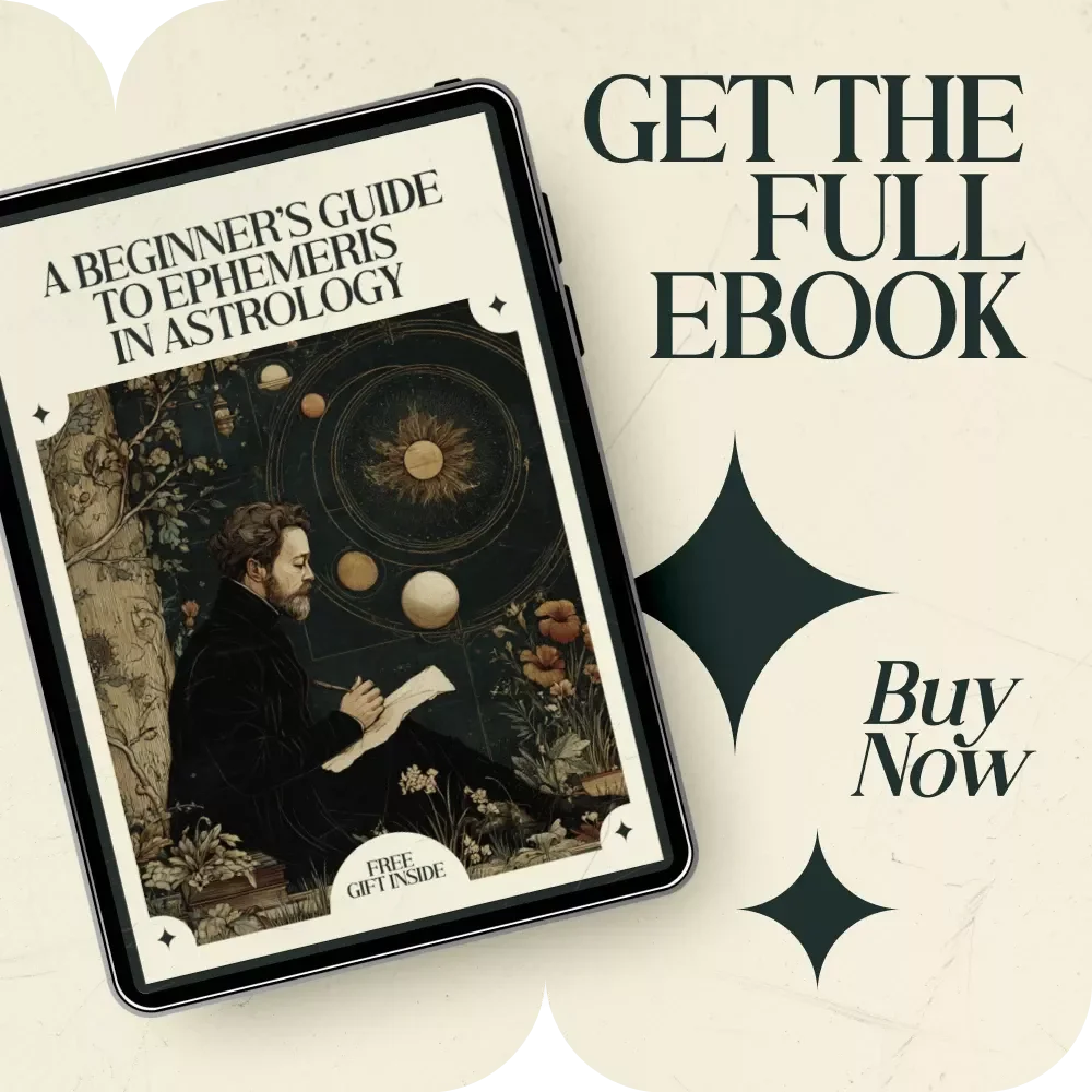 A Beginner’s Guide to Ephemeris in Astrology – Ephemeris Meaning for Beginners in Astrology | Astrology Ephemeris Guide, Planet Tracking Workbook, Digital Astrology Study Guide