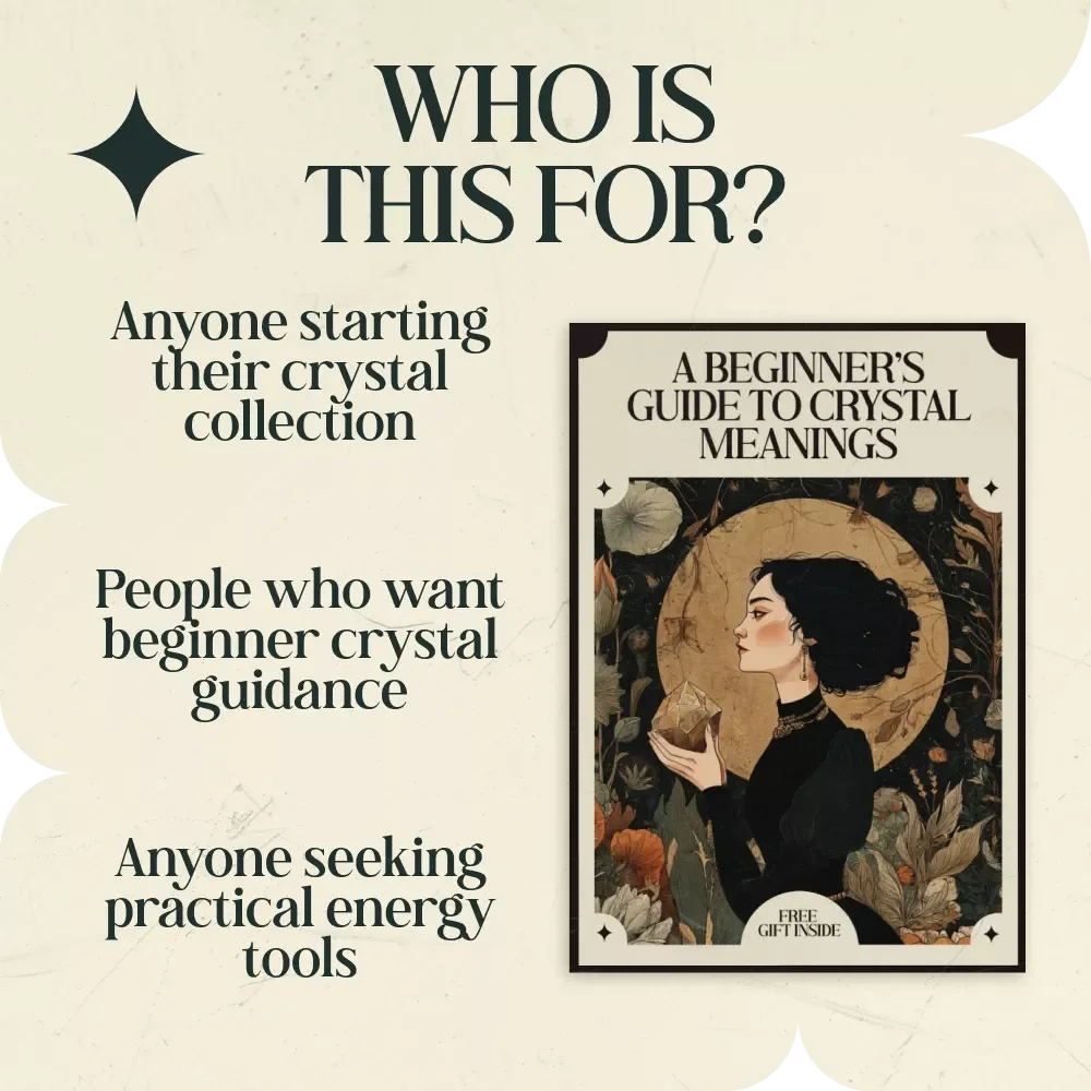 A Beginner’s Guide to Crystal Meanings – Crystals Meaning Chart for Beginners eBook | Learn Crystal Energy, Colors, Shapes & Daily Uses