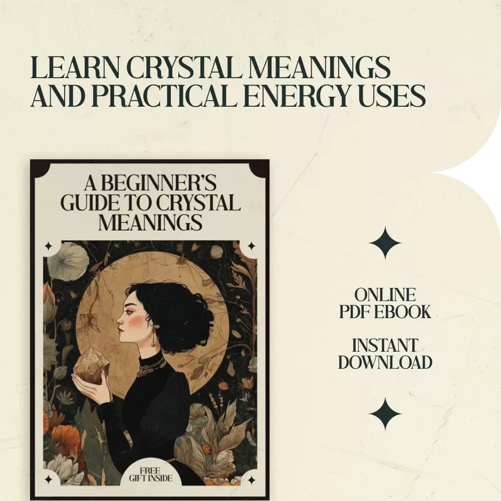 A Beginner’s Guide to Crystal Meanings – Crystals Meaning Chart for Beginners eBook | Learn Crystal Energy, Colors, Shapes & Daily Uses