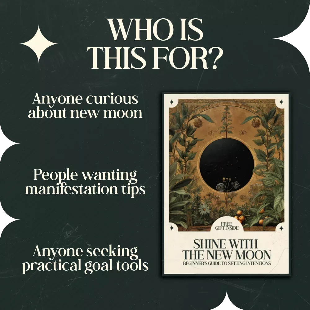 Shine with the New Moon: A Beginner’s Guide to Setting Intentions – New Moon Intention Ideas for Beginners Digital Guide