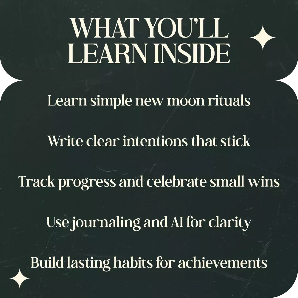 Shine with the New Moon: A Beginner’s Guide to Setting Intentions – New Moon Intention Ideas for Beginners Digital Guide