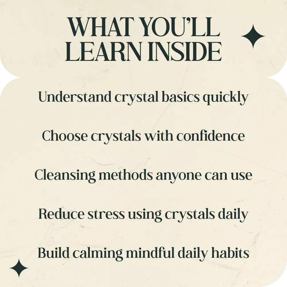 The Hidden Language of Crystals for Beginners – A Simple Guide on how crystals work for beginners, Crystal Healing eBook, Energy & Vibrations Starter Guide