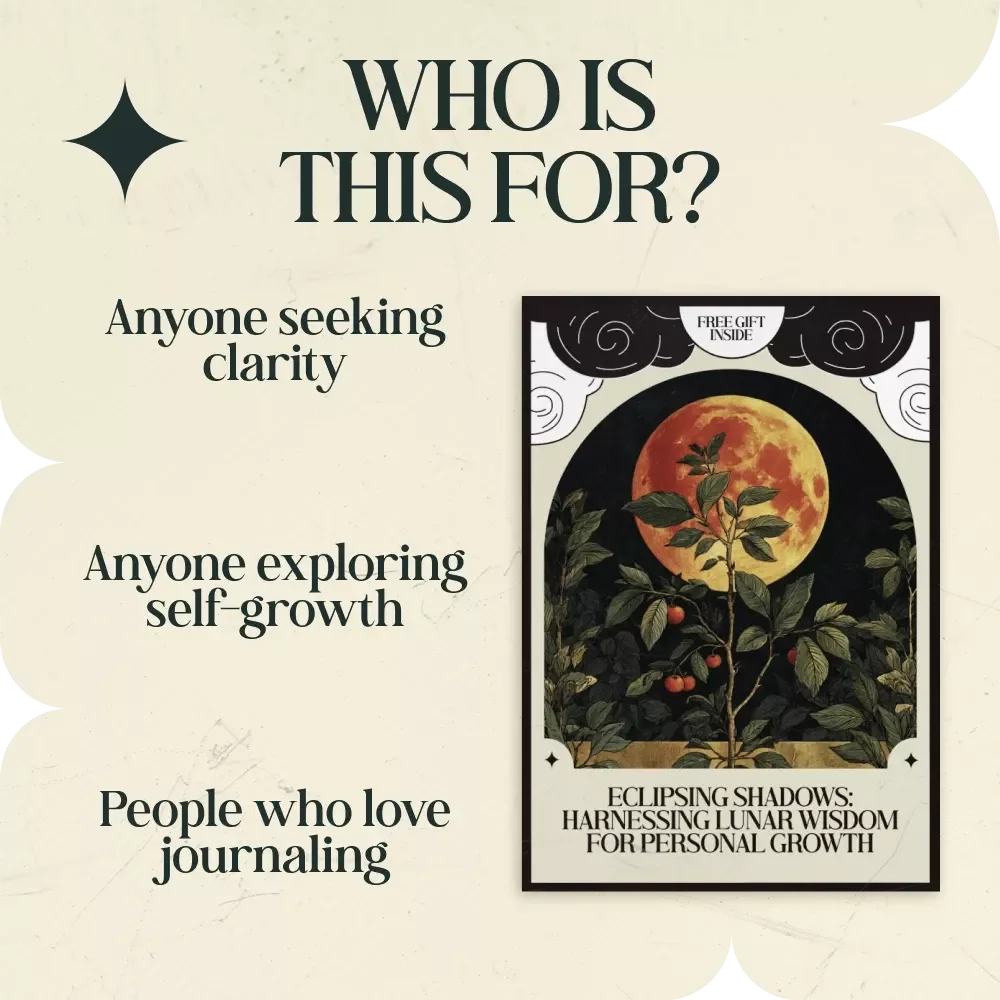 Eclipsing Shadows: Harnessing Lunar Wisdom for Personal Growth – Lunar Eclipse Meaning in Personal Growth Guide, Self-Discovery Workbook, Lunar Cycle Reflection & Personal Growth Digital Download