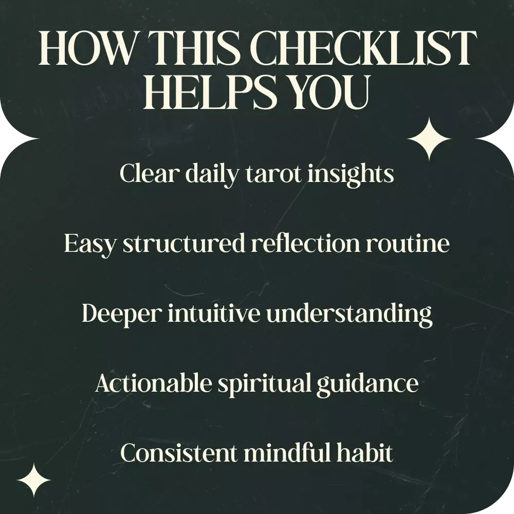 Daily Tarot Reflection with AI Checklist – Guided ai prompts for daily tarot reflection, Tarot Journaling Tool, Spiritual Self-Care Routine, Printable Digital Download