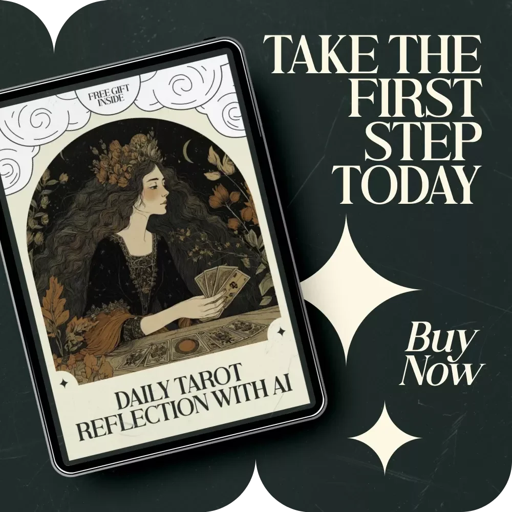 Daily Tarot Reflection with AI Checklist – Guided ai prompts for daily tarot reflection, Tarot Journaling Tool, Spiritual Self-Care Routine, Printable Digital Download