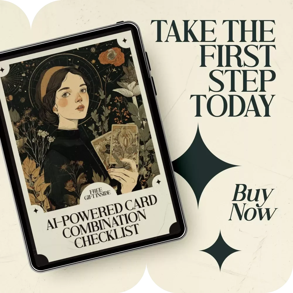 AI-Powered Card Combination Checklist | ai tools for tarot card combinations | Tarot AI Guide, Digital Download, Tarot Reading Checklist, Beginner to Advanced