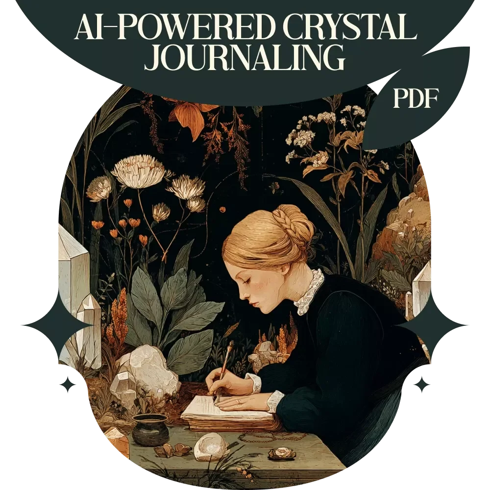 AI-Powered Crystal Journaling Checklist – ai prompts for crystal journal reflections, Guided Spiritual Reflection Tool, Mindful Crystal Practice, Self-Discovery & Personal Growth Digital Download