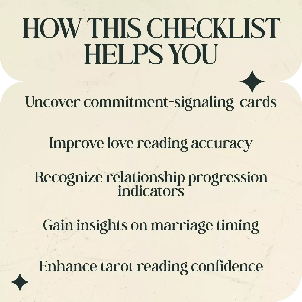 Tarot Cards That Signal Commitment and Marriage - Tarot Checklist for Love Readings