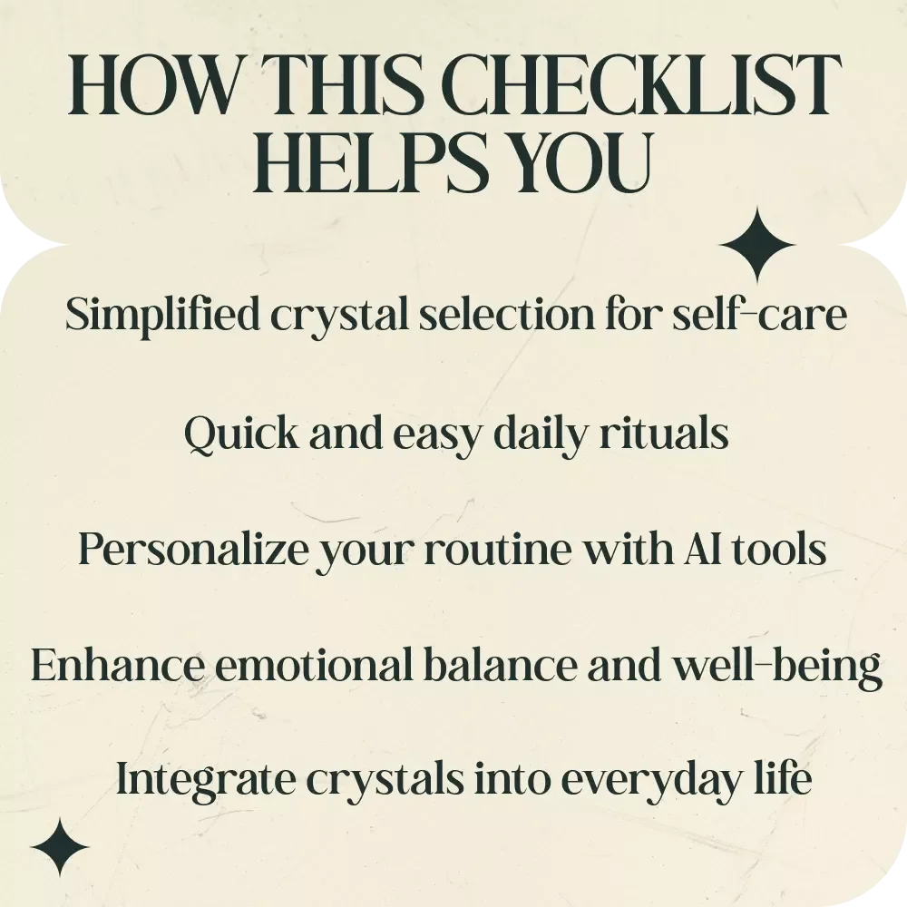 Crystal Self-Care Ritual Checklist: How to Use Crystals for Your Self-Care Routine