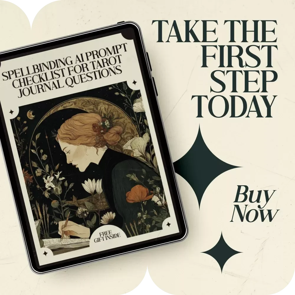 Spellbinding AI Prompt Checklist for Tarot Journal Questions | AI Prompts for Tarot Journal Questions Guide for Intuitive Journaling & Tarot Practice