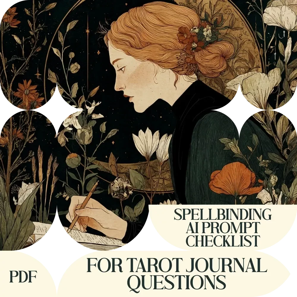 Spellbinding AI Prompt Checklist for Tarot Journal Questions | AI Prompts for Tarot Journal Questions Guide for Intuitive Journaling & Tarot Practice
