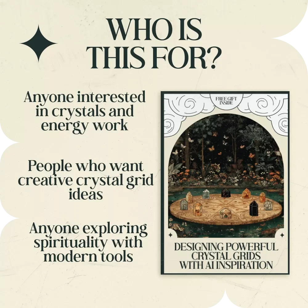 Designing Powerful Crystal Grids with AI Inspiration – Crystal Grid Planning Checklist with AI Prompts for Crystal Grid Ideas, Sacred Geometry Layouts, Crystal Combination Guide, Spiritual Grid Design Tool