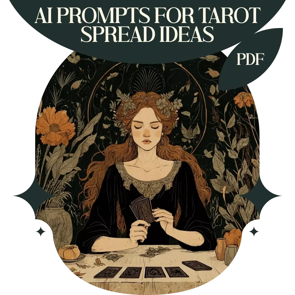 AI Prompts for Tarot Spread Ideas Checklist – Creative AI Prompts for Tarot Spread Ideas, Tarot Reading Guide, Digital Download for Tarot Lovers & Spiritual Creators