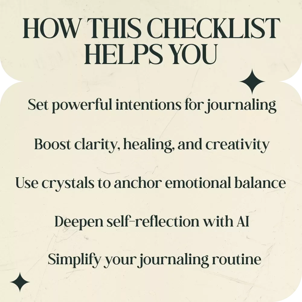 Your Crystal-Powered Journaling Checklist: How to Use Crystals During Journaling for Clarity, Healing & Creativity