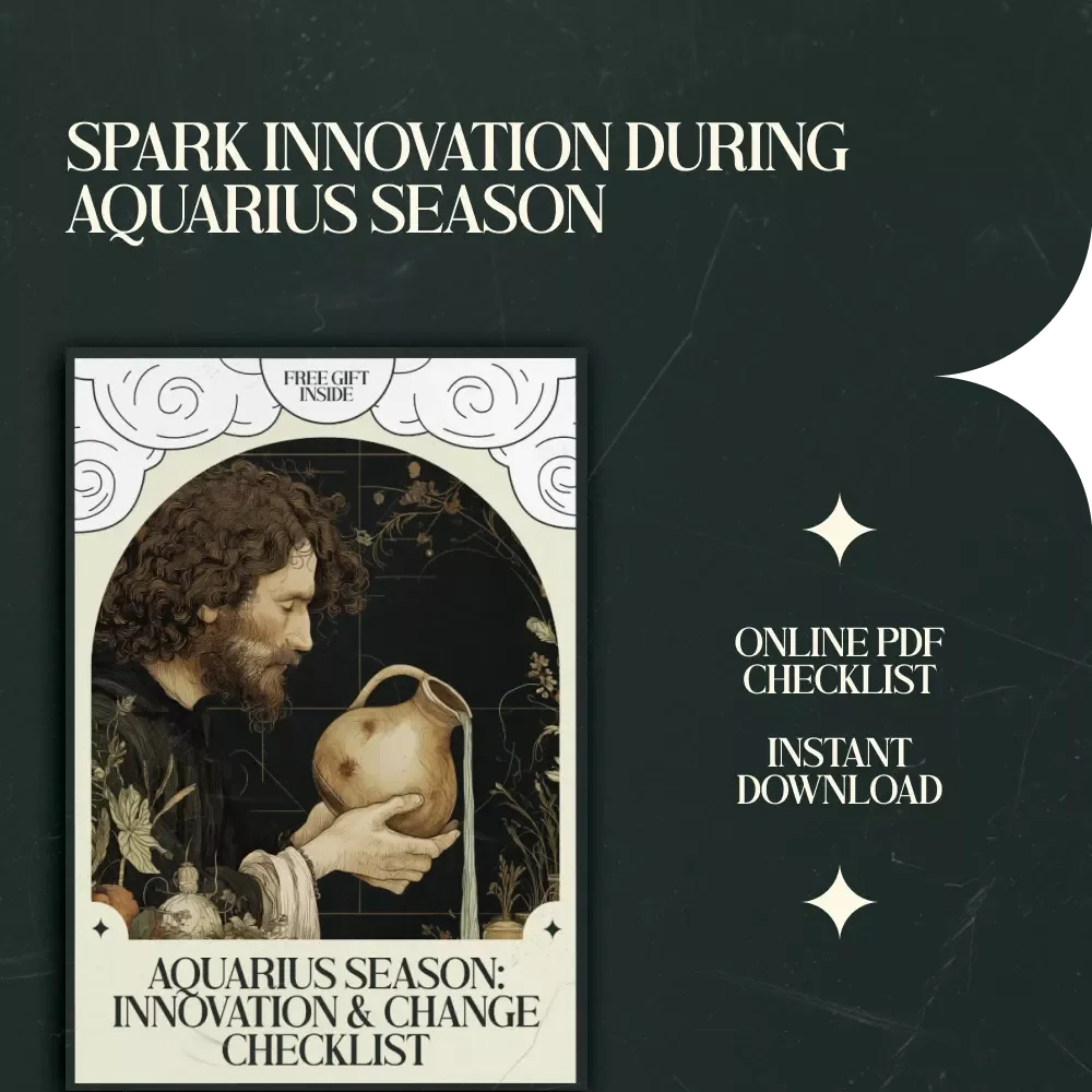 Aquarius Season: Innovation & Change Checklist – Digital Guide for Creativity, Future Planning & Breakthrough Ideas | Aquarius Season Meaning for Innovation and Change