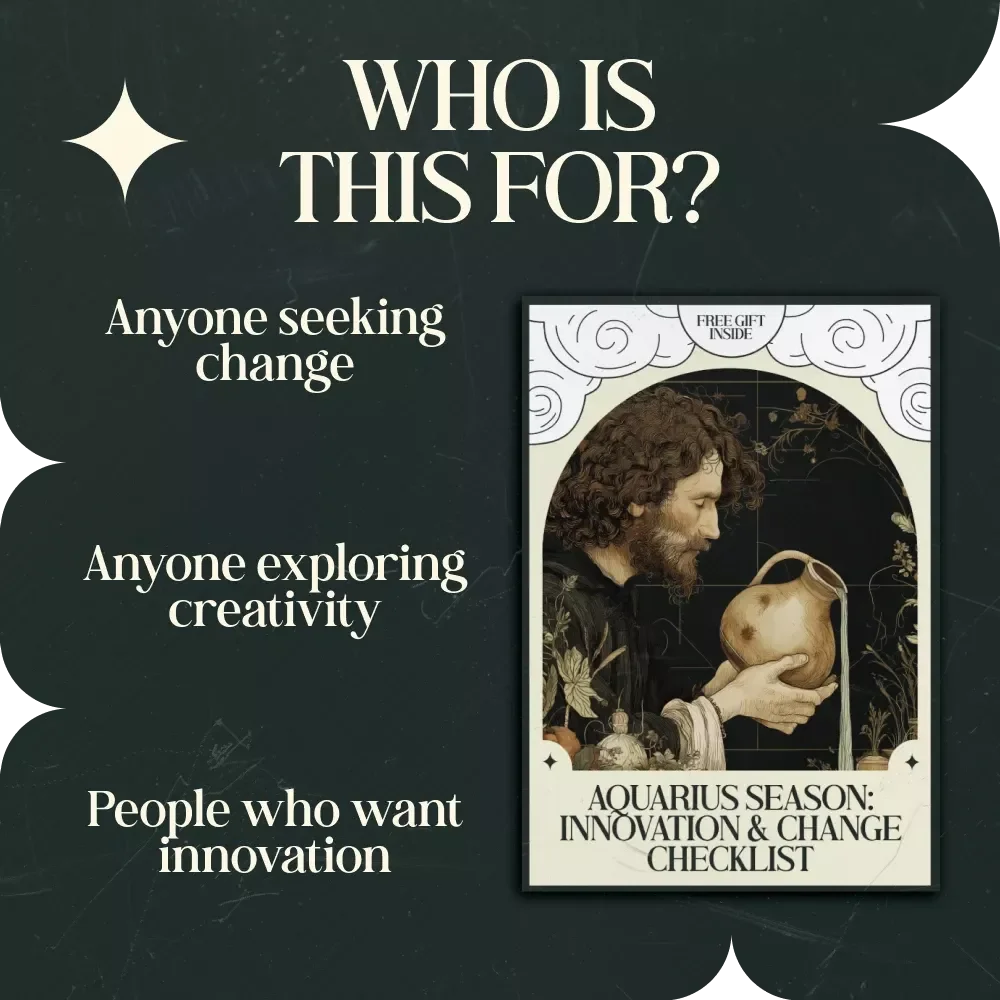 Aquarius Season: Innovation & Change Checklist – Digital Guide for Creativity, Future Planning & Breakthrough Ideas | Aquarius Season Meaning for Innovation and Change