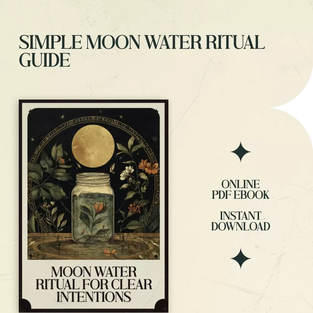 Moon Water Ritual for Clear Intentions – Moon Water Ritual Step by Step Guide, Lunar Manifestation Practice, Spiritual Self-Care Ritual eBook, Beginner Friendly Moon Ritual Download
