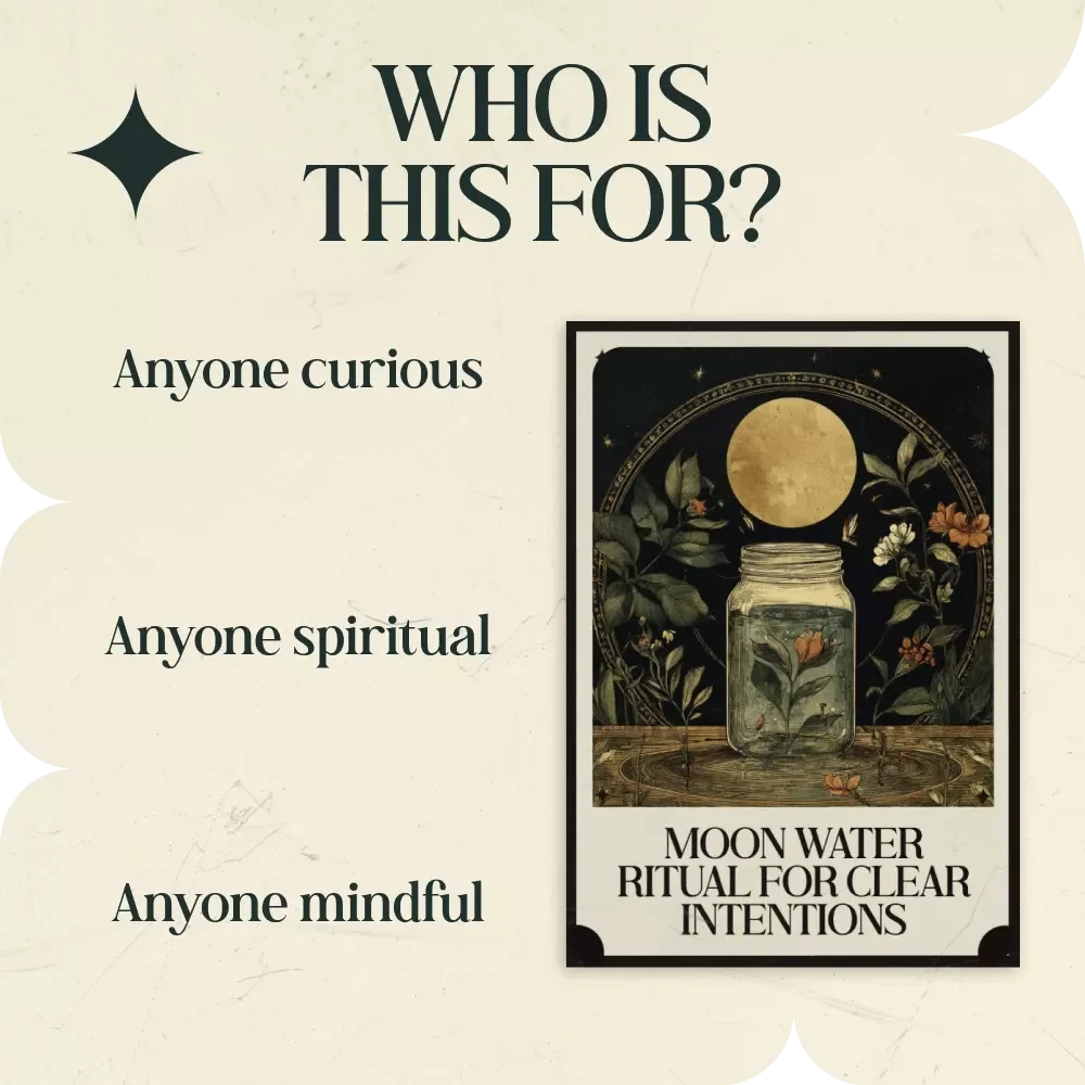 Moon Water Ritual for Clear Intentions – Moon Water Ritual Step by Step Guide, Lunar Manifestation Practice, Spiritual Self-Care Ritual eBook, Beginner Friendly Moon Ritual Download