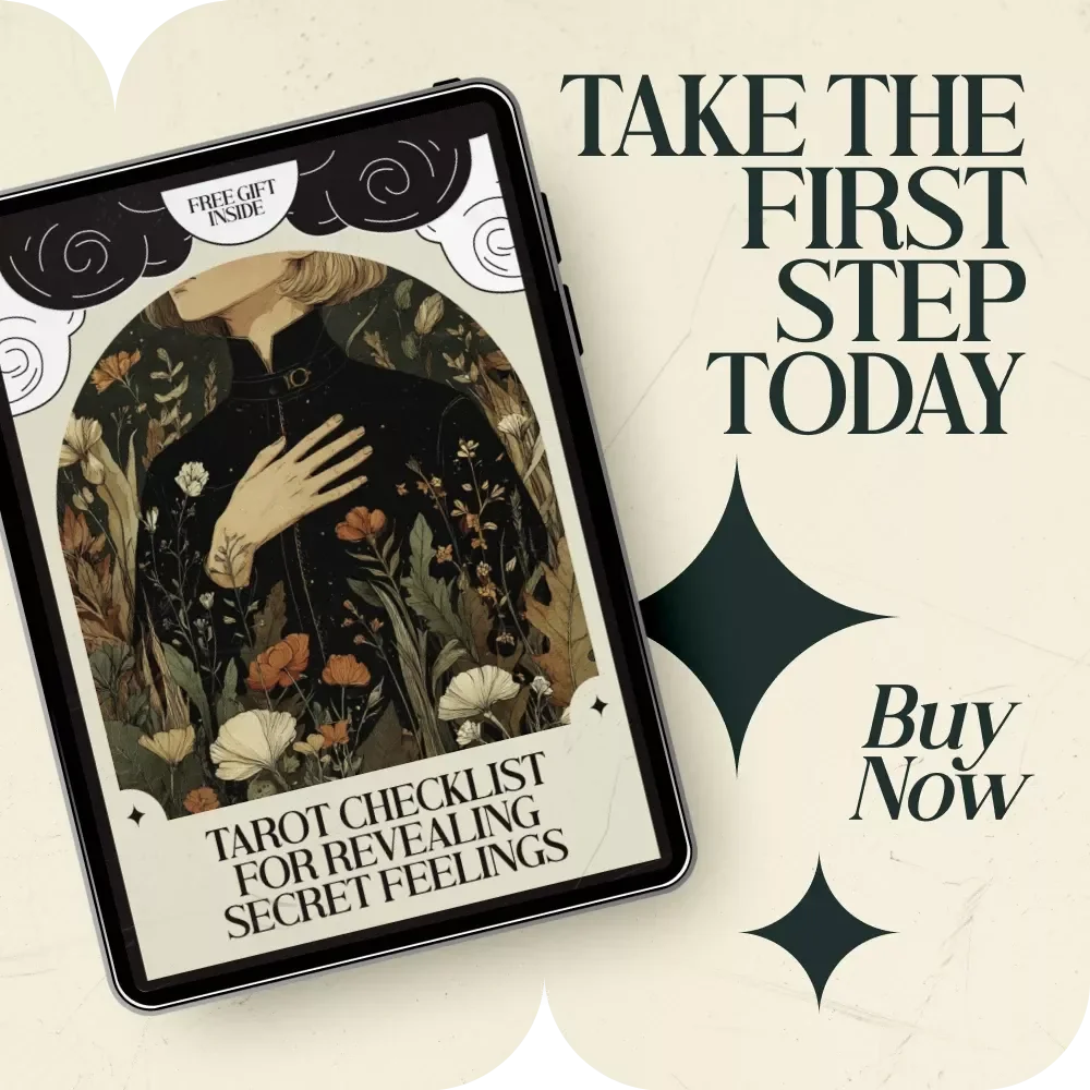 Tarot Checklist for Revealing Secret Feelings – Printable Guide for Reading Tarot Cards That Show Secret Feelings, Intuitive Tarot Reading Tool