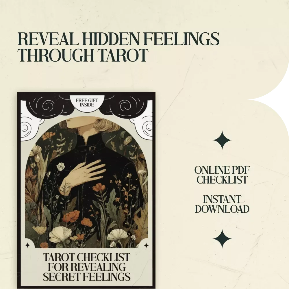 Tarot Checklist for Revealing Secret Feelings – Printable Guide for Reading Tarot Cards That Show Secret Feelings, Intuitive Tarot Reading Tool