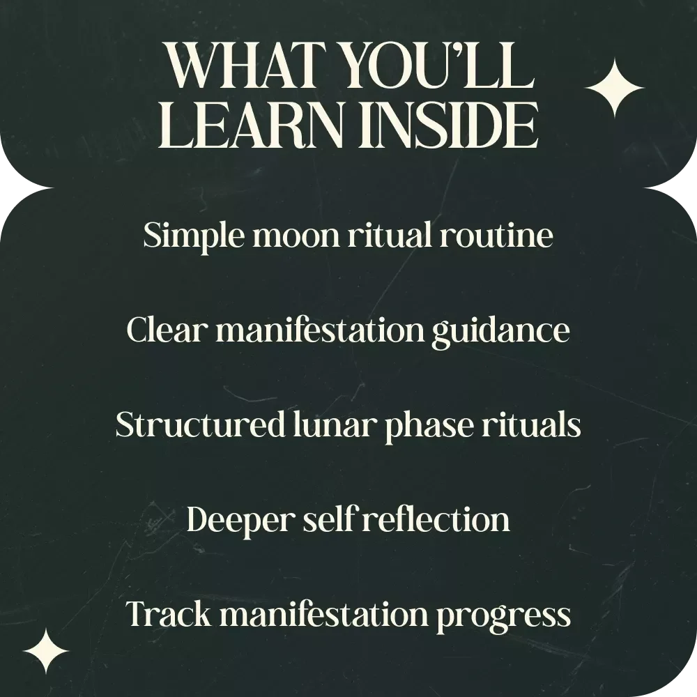 Moonlight Rituals for Manifesting Your Dreams – Moon Ritual Routine for Manifestation Guide, Lunar Cycle Manifestation Workbook, Moon Phase Ritual Guide, Spiritual Self-Growth Digital Download