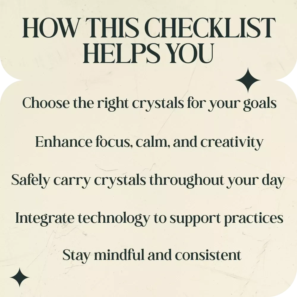 Carrying Crystals with Intention: The Ultimate Checklist for Daily Crystal Practice