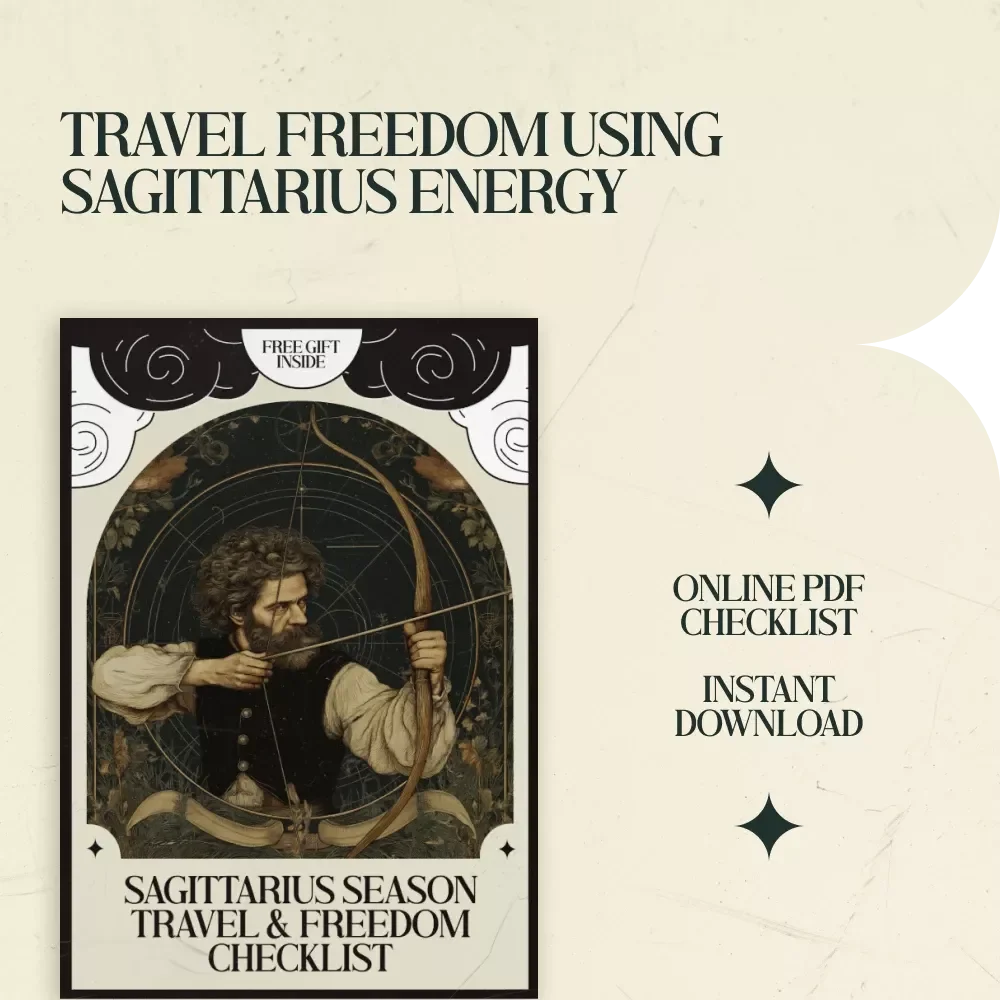 Sagittarius Season Travel & Freedom Checklist – Astrology-Inspired Adventure Planner, Wanderlust Guide, and Spiritual Travel Tool for Understanding Sagittarius Season Meaning for Travel and Freedom