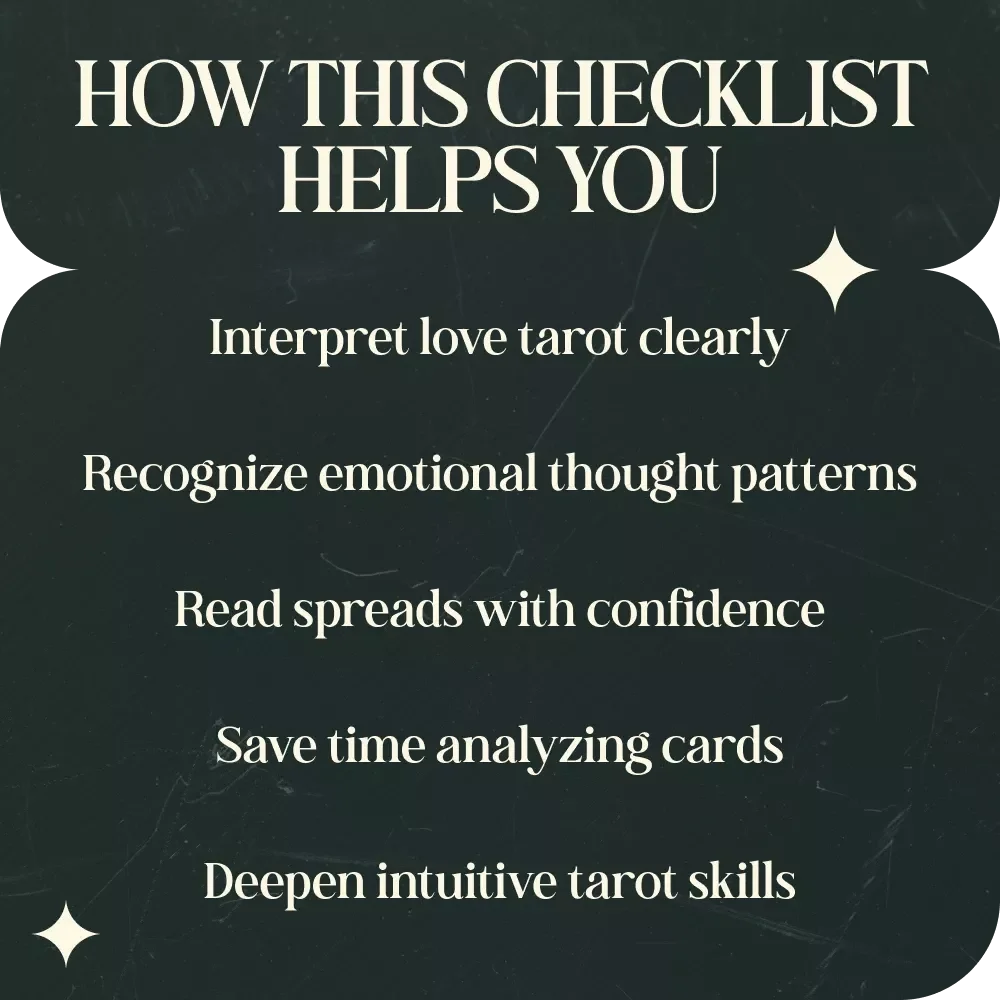 21 Tarot Card Signs Someone Has You on Their Mind – Tarot Cards That Show Someone Thinking About You Checklist, Love Tarot Guide, Instant Digital Download