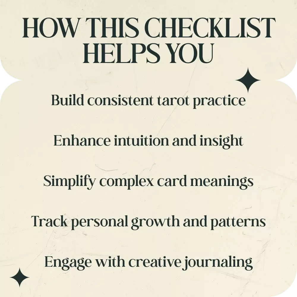 Tarot Interpretation Practice Checklist - A Guided Journey to Enhance Your Tarot Skills