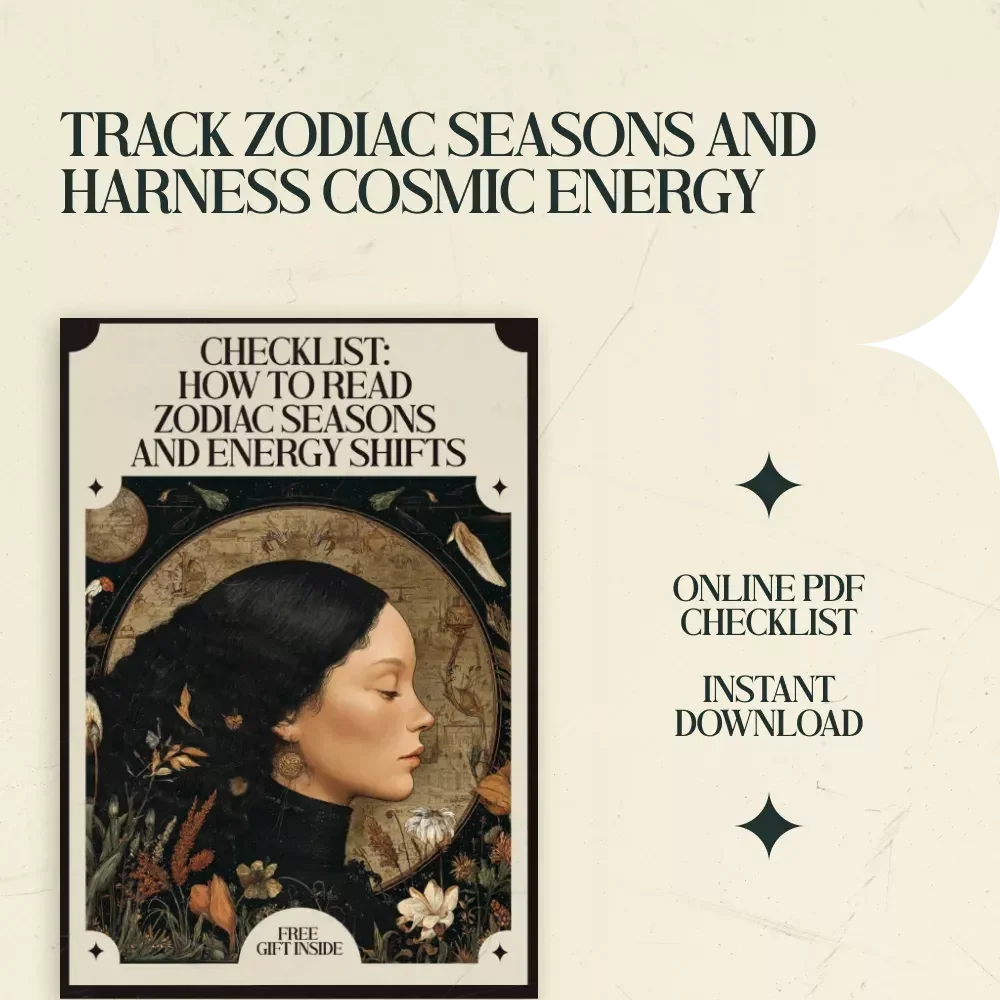 Checklist: How to Read Zodiac Seasons and Energy Shifts – Astrology Energy Tracker, Zodiac Season Guide, Cosmic Cycle Planner, Astrology Self-Reflection Checklist