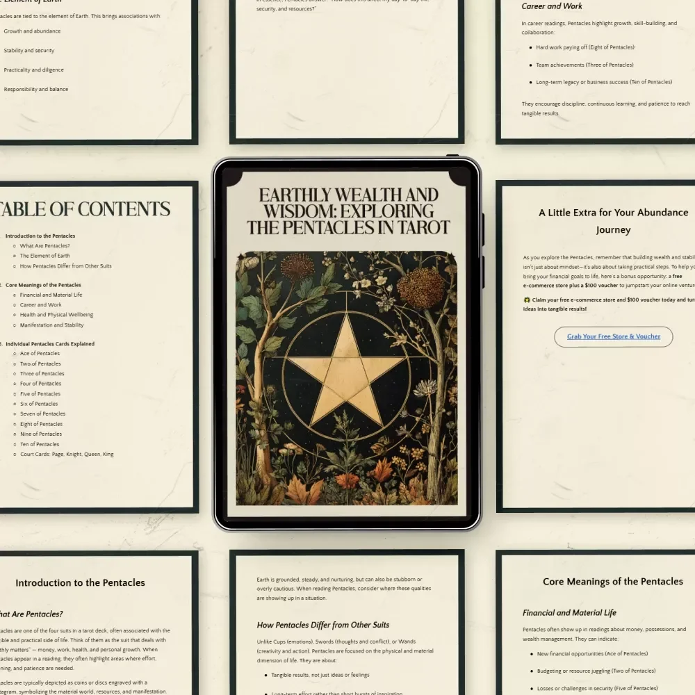 Earthly Wealth and Wisdom: Exploring the Pentacles in Tarot - Guide to the Pentacles Tarot Suit Meaning in Readings