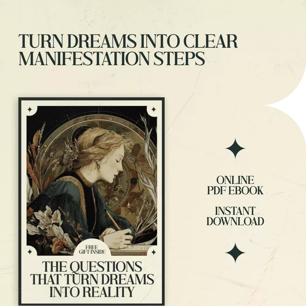 The Questions That Turn Dreams Into Reality: Manifestation Questions to Ask Yourself Guide, Self-Inquiry Workbook for Clarity, Mindset & Daily Manifestation Ritual