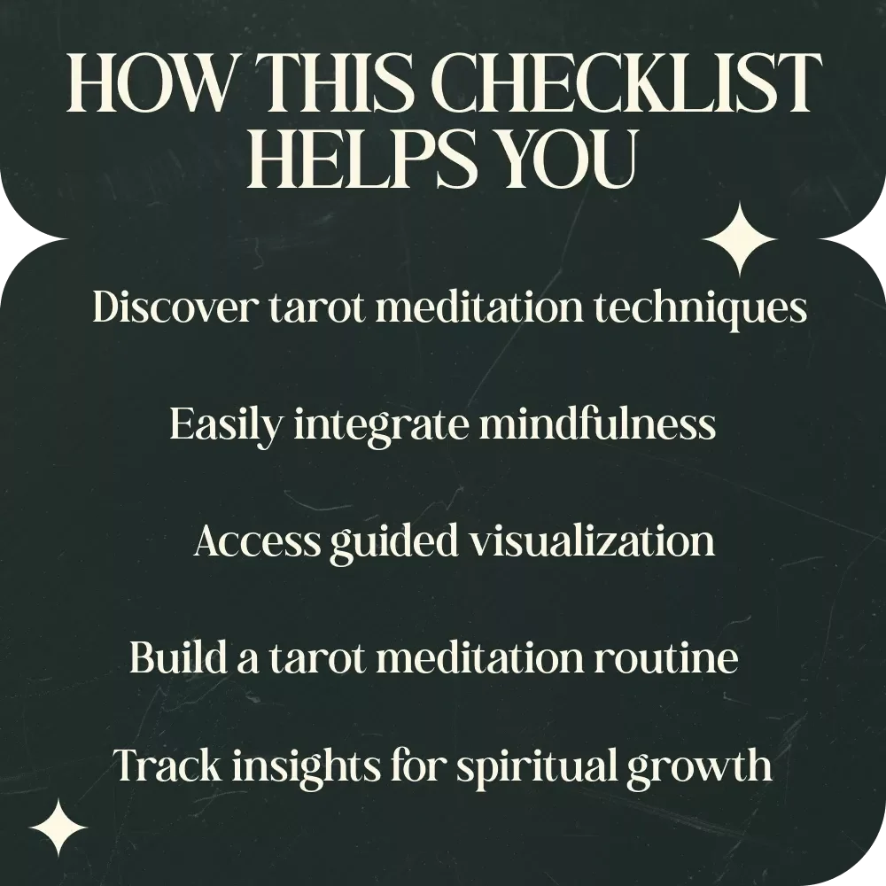 Tarot Card Meditation Checklist: Simple Tarot Meditation Ideas for Beginners