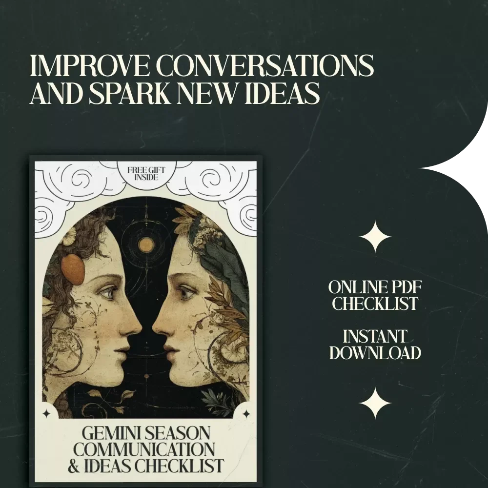 Gemini Season Communication & Ideas Checklist – Digital Download for Clarity, Creativity & Conversations | Gemini Season Meaning for Communication and Ideas Guide