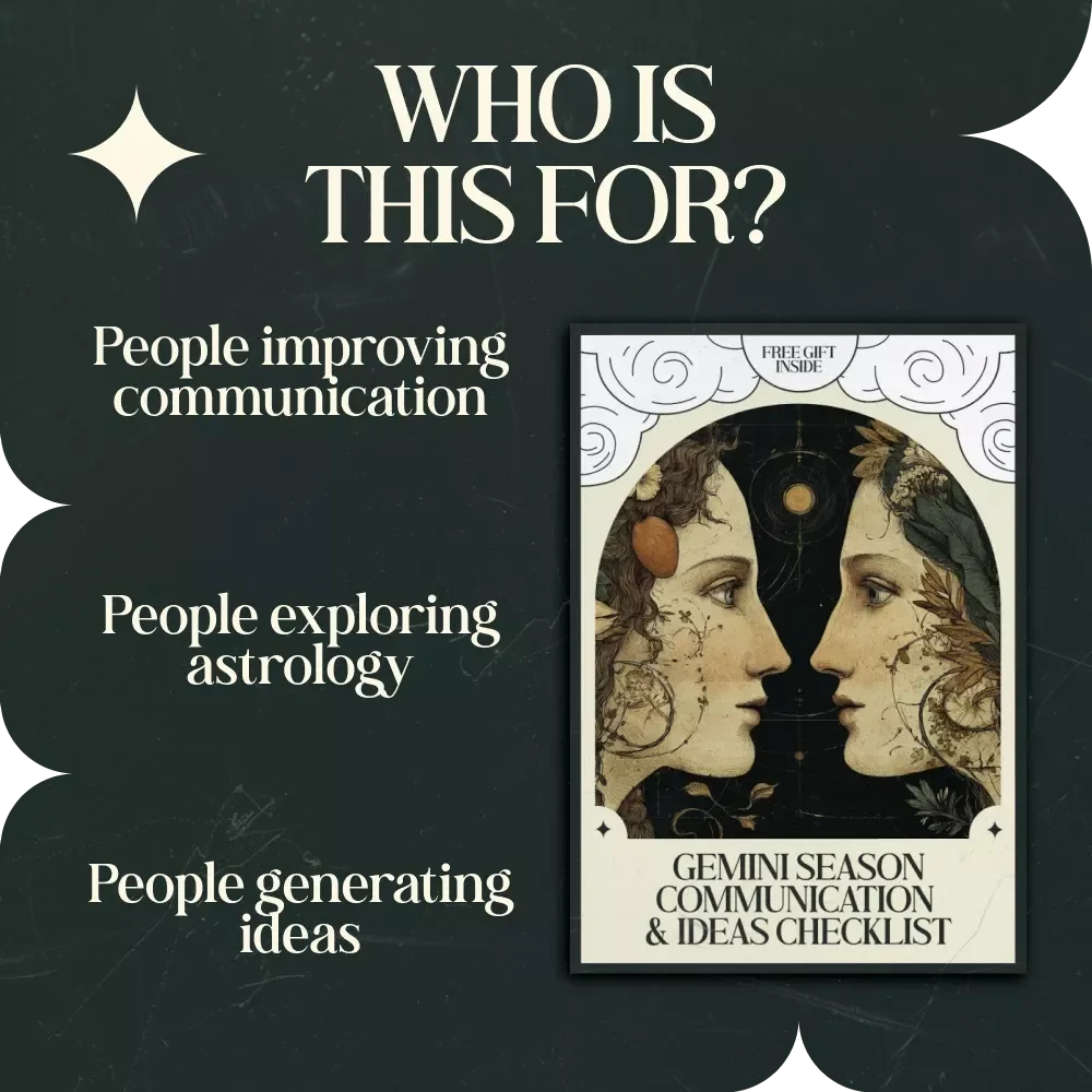 Gemini Season Communication & Ideas Checklist – Digital Download for Clarity, Creativity & Conversations | Gemini Season Meaning for Communication and Ideas Guide