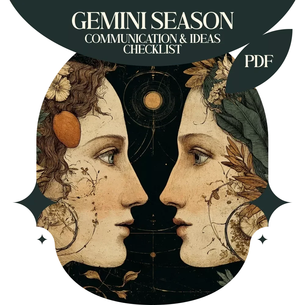 Gemini Season Communication & Ideas Checklist – Digital Download for Clarity, Creativity & Conversations | Gemini Season Meaning for Communication and Ideas Guide