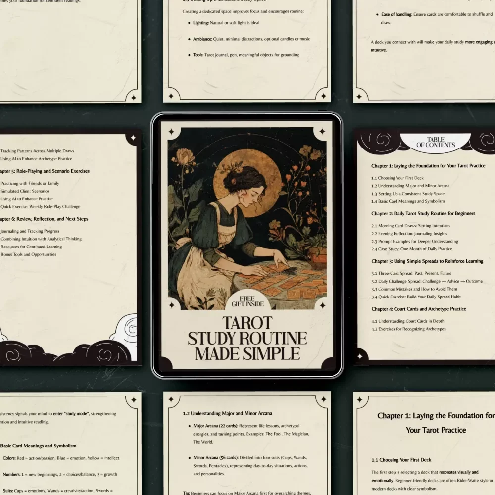 Tarot Study Routine Made Simple: A Beginner's Guide to Tarot Card Study and Daily Practice