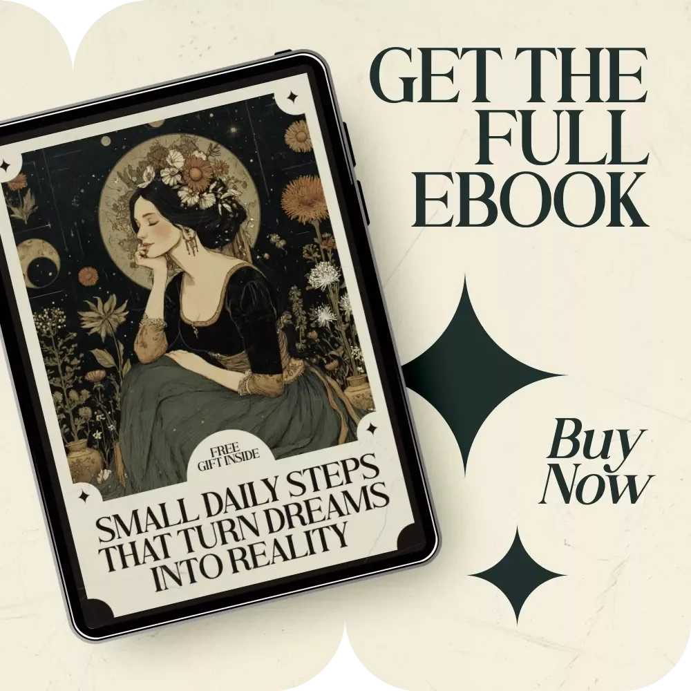Small Daily Steps That Turn Dreams Into Reality: manifestation routine for beginners eBook, Daily Manifestation Guide, Intentional Living Digital Download