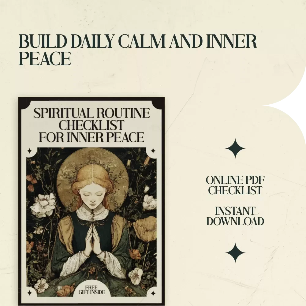Spiritual Routine Checklist for Inner Peace, Daily Mindfulness & Wellness Digital Download, Etsy Spiritual Routine for Inner Peace Printable Checklist