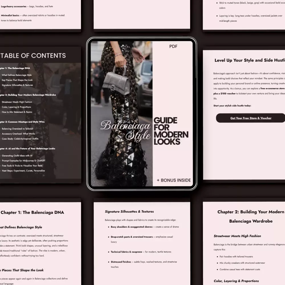 Balenciaga Style Guide for Modern Looks - eBook & Digital Guide for Fashion Forward Wardrobes