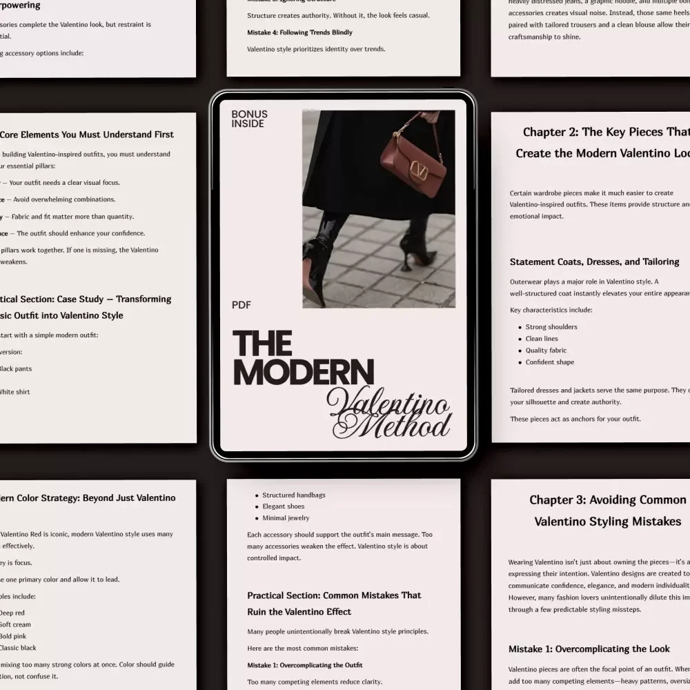 The Modern Valentino Method – Valentino Style Guide for Modern Looks | Digital Guide to Elegant, Contemporary Wardrobe Styling