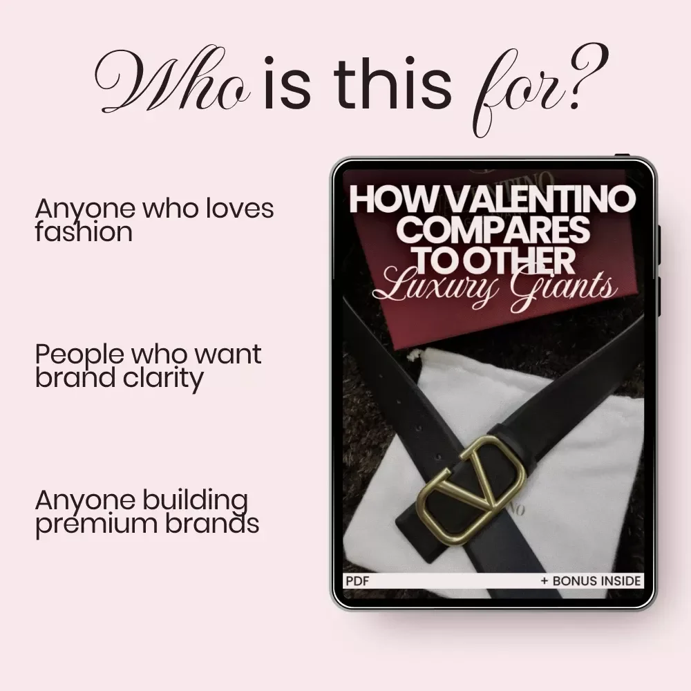 How Valentino Compares to Other Luxury Giants – The Ultimate Guide on how valentino compares to other luxury Brands, Chanel, Dior, Gucci & More | Fashion Brand Comparison eBook