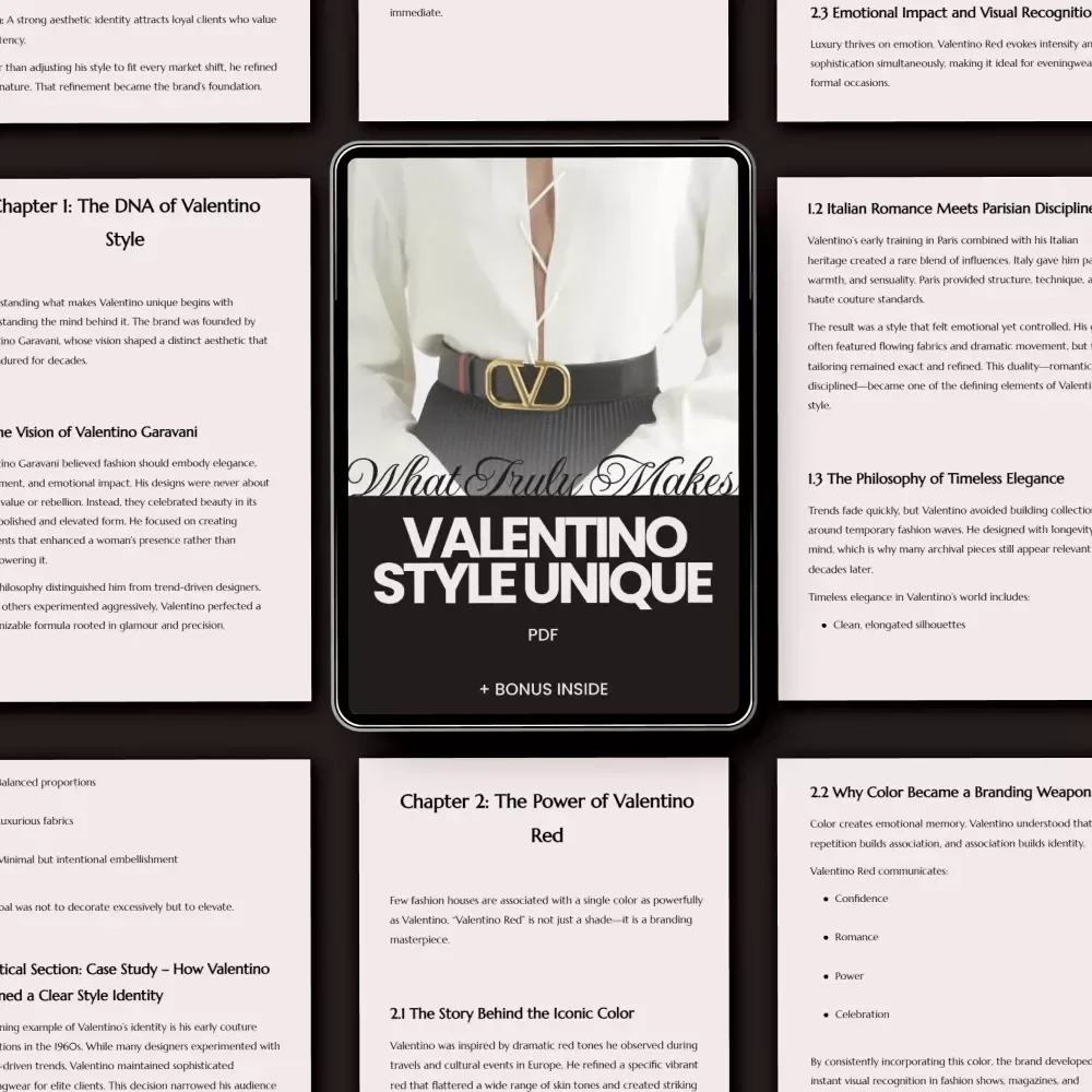 What Truly Makes Valentino Style Unique – Luxury Brand Analysis eBook Guide on what makes valentino style unique, Valentino vs Chanel vs Dior Comparison, Fashion Strategy Digital Download