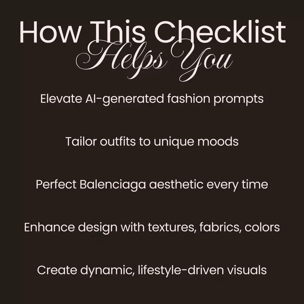AI Prompts Checklist for Crafting the Perfect Balenciaga Lifestyle Fit - Ultimate Guide for Styling Your Balenciaga Looks
