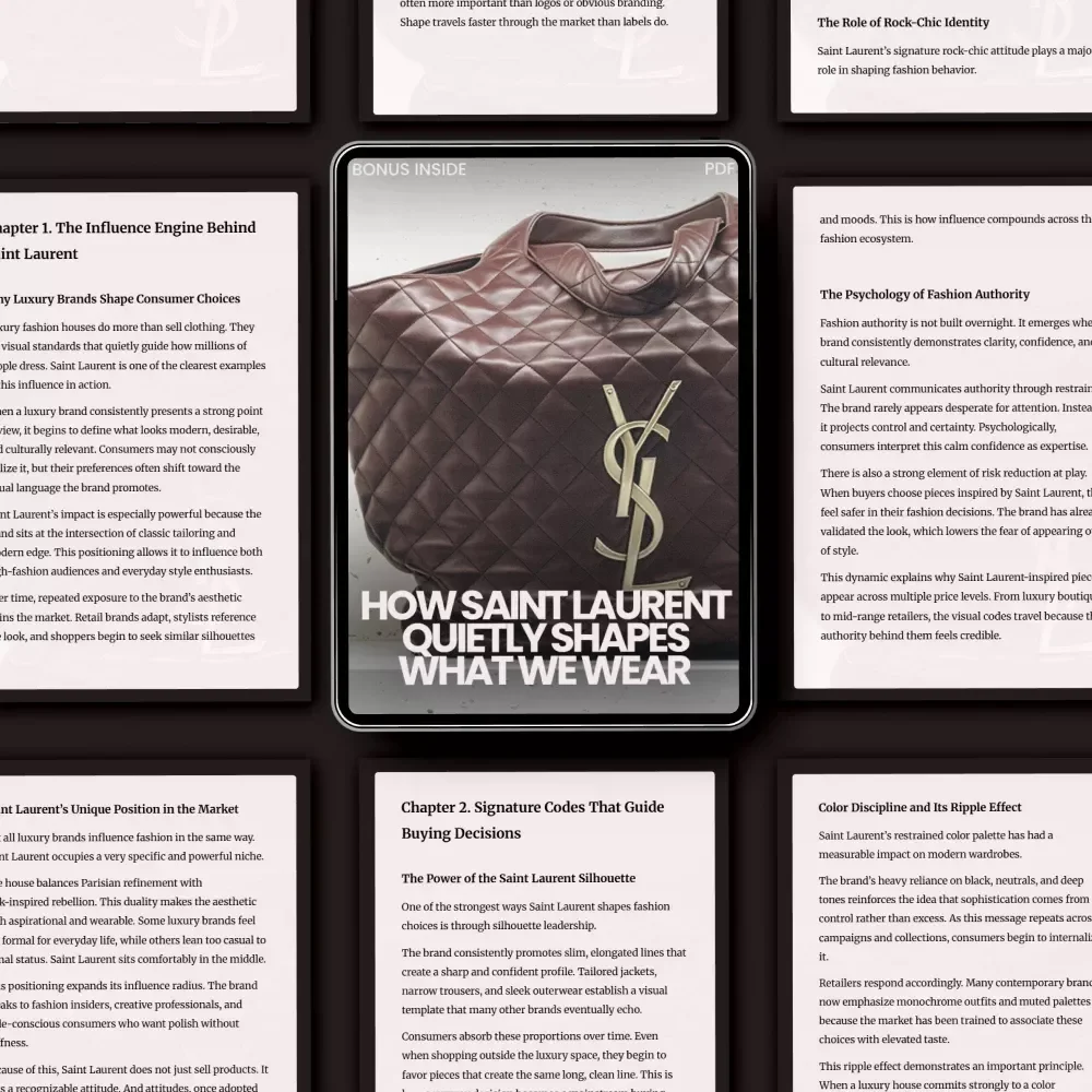 How Saint Laurent Quietly Shapes What We Wear - Fashion Guide eBook on Influential Style