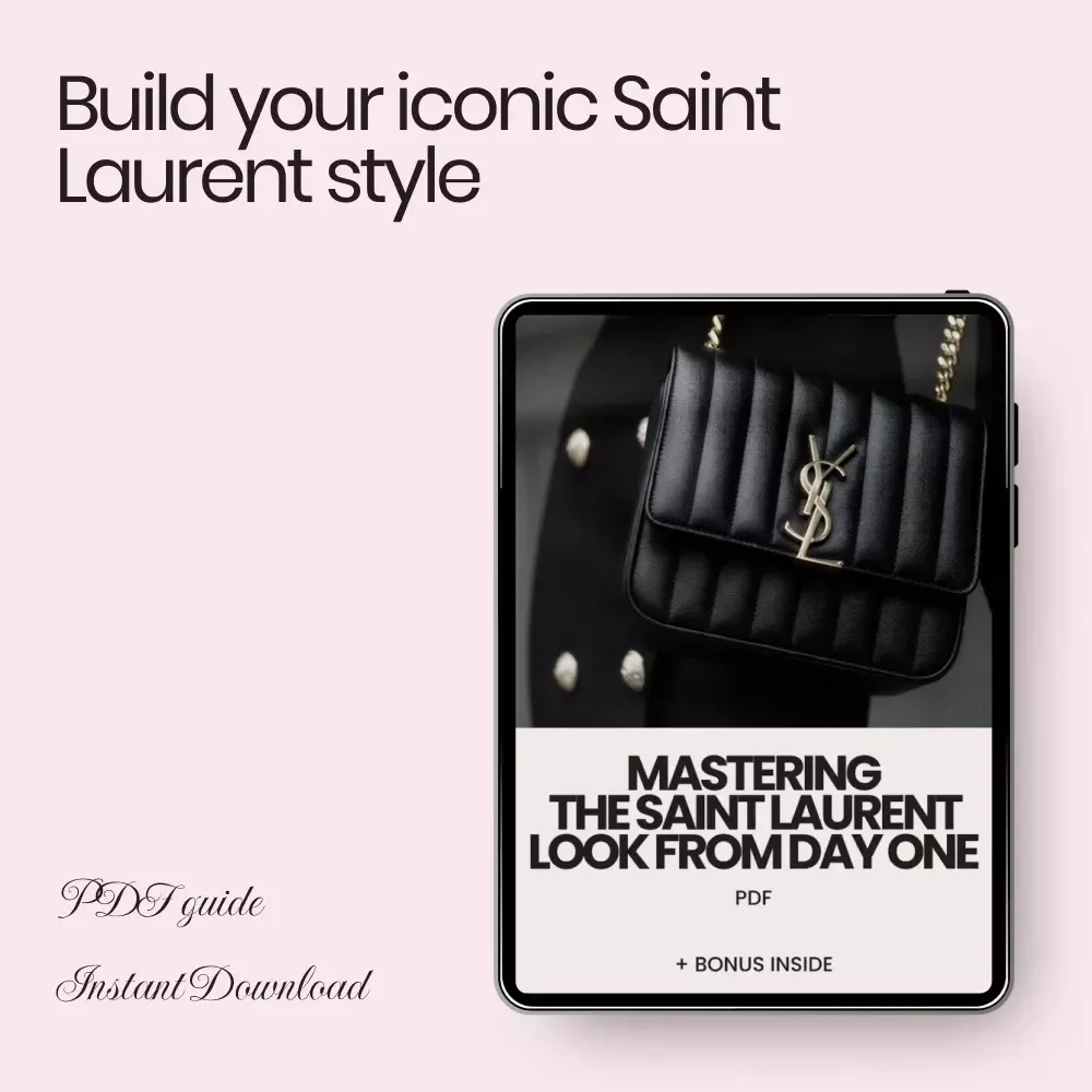 Mastering the Saint Laurent Look From Day One – saint laurent style guide for beginners eBook, Capsule Wardrobe Builder, Effortless Parisian Chic Digital Download