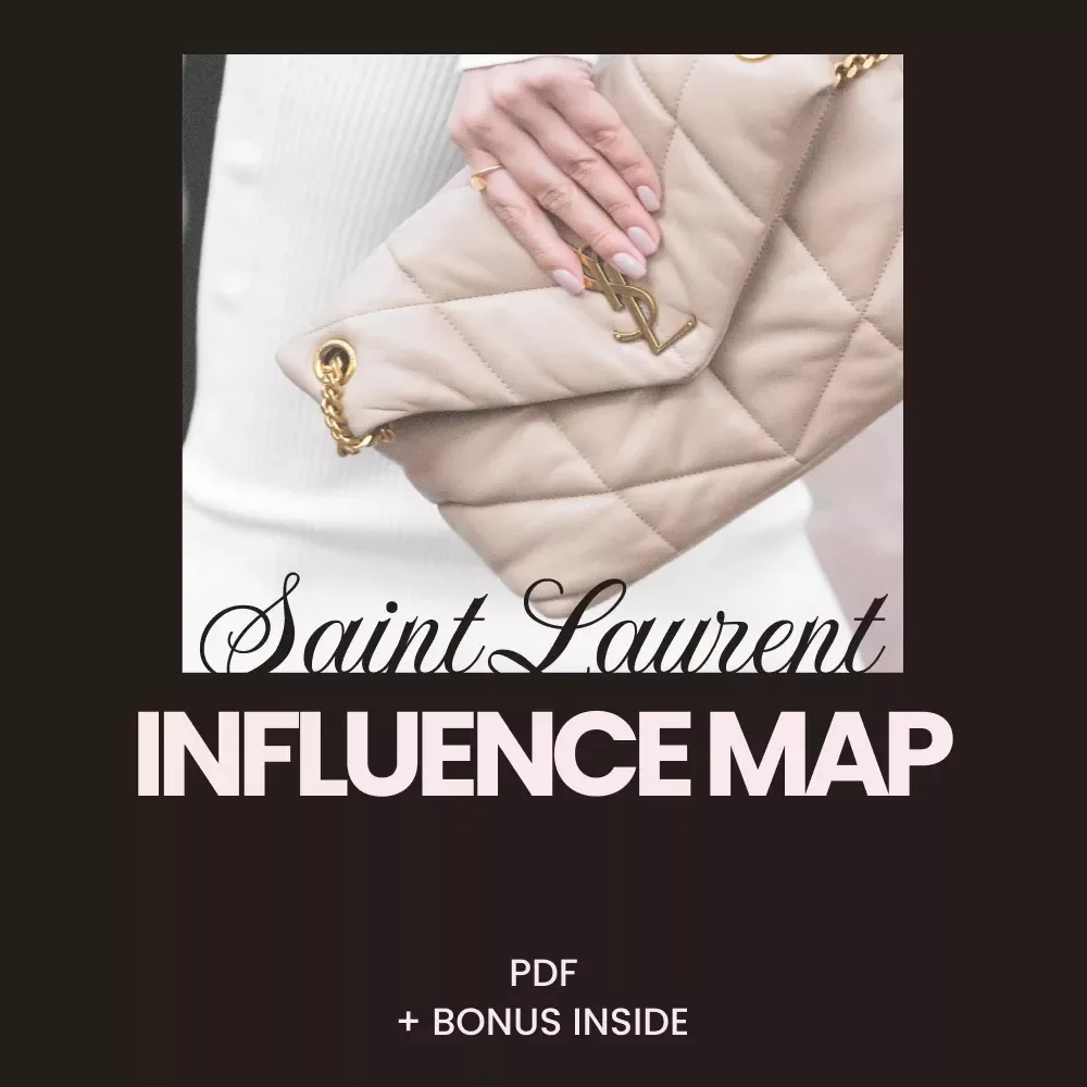 The Saint Laurent Influence Map – Luxury Checklist Guide on how influencer style affects saint laurent | Smart Shopping Digital Download for Designer Bags, Shoes & Apparel