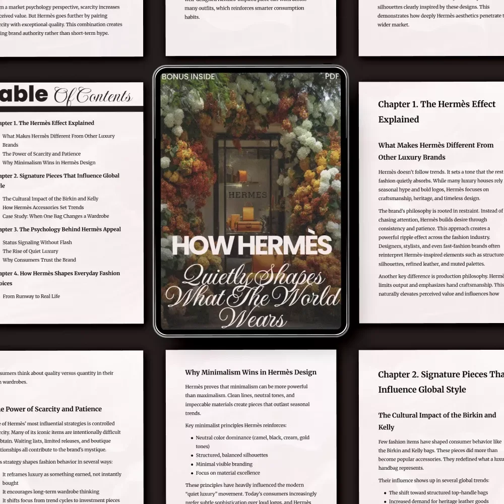 How Hermès Quietly Shapes What the World Wears - eBook Guide on Fashion Influence & Quiet Luxury